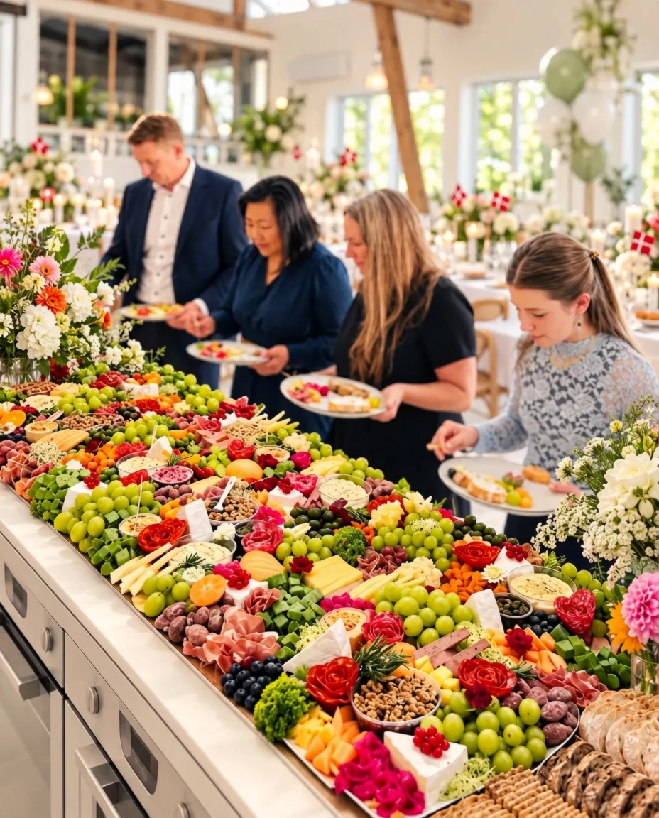 Gæster forsyner sig fra tapaslandskabet
